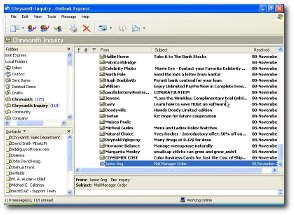 Outlook Express with all junk emails downloaded